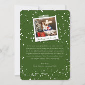 冬の雪の結晶Joyeux Noelクリスマスシック写真 シーズンカード (裏面)