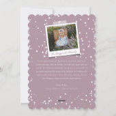 冬の雪の結晶Joyeux Noelクリスマスシック写真 シーズンカード (裏面)