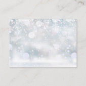 冬の雪の緑おむつラッフルベビーシャワー エンクロージャーカード (裏面)