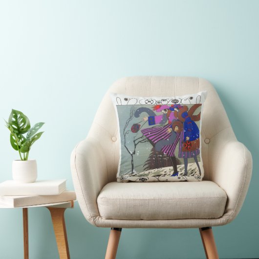 冬の雪の美しいファッション/幾何学的な渦巻き クッション (椅子)