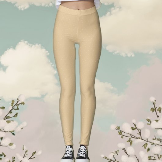 冬の雪の自然インスパイアデザインレギンス レギンス