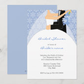 冬の雪の花のウェディングシャワー招待状 招待状 (正面/裏面)