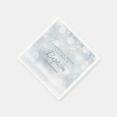 冬の雪の花の洗礼 誕生記念 スタンダードカクテルナプキン (角)