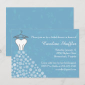 冬の雪の花嫁衣装 ブライダルシャワー エンクロージャーカード (正面/裏面)