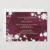 冬の雪の花50th誕生日パーティー 招待状 (裏面)