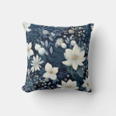 冬の雪の花 クッション (正面)