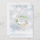 冬の雪の花  ローズのガーランド 50周年記念   招待状 (裏面)