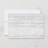 冬の雪の花 赤ちゃんのお披露目アドバイスカード 招待状 (裏面)