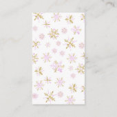 冬の雪の花 赤ちゃんのお披露目 おむつくじチケット エンクロージャーカード (裏面)