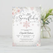 冬の雪の花 赤ちゃん歓迎会 ご招待 招待状 (スタンド正面)