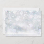 冬の雪の花 Elegant Gold スクリプト フォト セーブザデート (裏面)