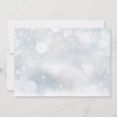 冬の雪の花 Elegant Script フォト ウェディング 招待状 (裏面)