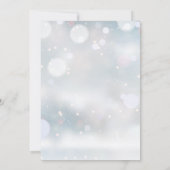 冬の雪の花 Elegant Script Save the Date セーブザデート (裏面)