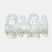 冬の雪の葉のグリーン ブライダルシャワー フェイバーボックス (折り畳みなし)