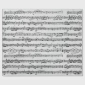 冬の雪の葉の楽譜 ラッピングペーパー (フラット)