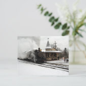 冬の雪の蒸し器 ポストカード (スタンド正面)