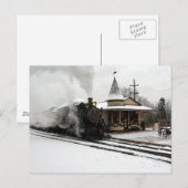 冬の雪の蒸し器 ポストカード (正面/裏面)