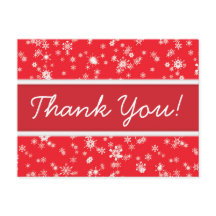 冬の雪の赤いクリスマスサンキュー