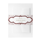 冬の雪の赤いバッファロークリスマス結婚。 招待状ベリーバンド (正面例)