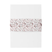 冬の雪の赤いバッファロークリスマス結婚。 招待状ベリーバンド (裏面例)