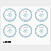 冬の雪の赤ちゃんシャワーステッカー ラウンドシール (シート)