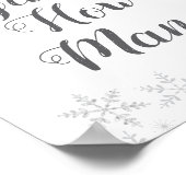 冬の雪の赤ちゃんシャワー推測ゲームの記号の数 ポスター (角)