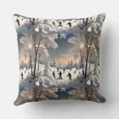 冬の雪の輝き クッション (裏面)