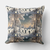冬の雪の輝き クッション (正面)