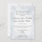 冬の雪の迷彩柄のエレガントな結婚式招待状 招待状 (正面)