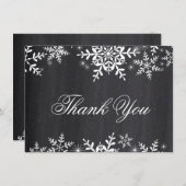 冬の雪の降るベビーシャワーありがとうございます 招待状 (正面/裏面)