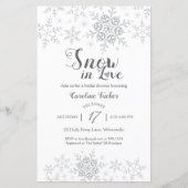 冬の雪の雪の中の恋のブライダルシャワー (正面)