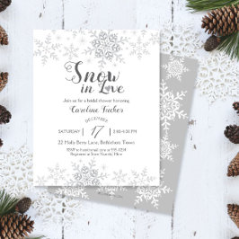 冬の雪の雪の恋の雪ブライダルシャワーInvite