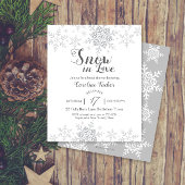 冬の雪の雪の恋の雪ブライダルシャワーInvite