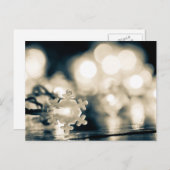 冬の雪の雪片の妖精のライト ポストカード (正面/裏面)