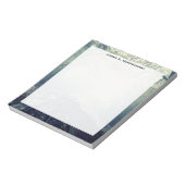 冬の雪の霧を追跡モノグラム列車 ノートパッド (回転)