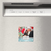 冬の雪の青と白の日を保存 マグネット (インサイチュ (食洗機))