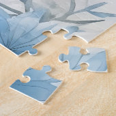 冬の雪の青と白 ジグソーパズル (側面)