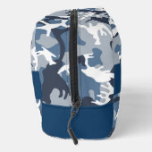 冬の雪の青の迷彩自分の名前をパーソナライズ ドップキット (右)