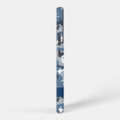 冬の雪の青の迷彩自分の名前をパーソナライズ SAMSUNG GALAXYケース (右側面)