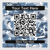 冬の雪の青の迷彩、軍隊、陸軍 ウィンドウサイン (シート)