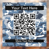 冬の雪の青の迷彩、軍隊、陸軍 ウィンドウサイン (シート2)