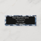 冬の雪の青の迷彩、軍隊、陸軍 スキニー名刺 (正面)