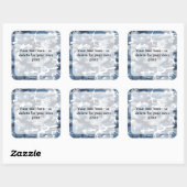 冬の雪の青の迷彩、軍隊、陸軍 スクエアシール (シート)