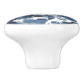 冬の雪の青の迷彩、軍隊、陸軍 セラミックノブ (側面)