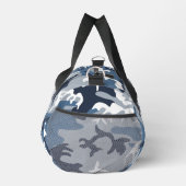 冬の雪の青の迷彩、軍隊、陸軍 ダッフルバッグ (右)