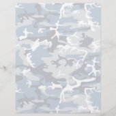 冬の雪の青の迷彩、軍隊、陸軍 チラシ (正面)