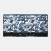 冬の雪の青の迷彩、軍隊、陸軍 デスクマット (正面)