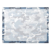 冬の雪の青の迷彩、軍隊、陸軍 ノートパッド (正面)