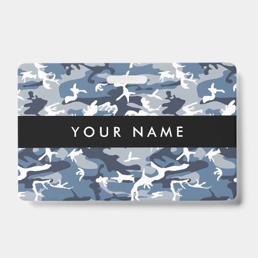 冬の雪の青の迷彩、軍隊、陸軍 バッジ (表面)