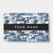 冬の雪の青の迷彩、軍隊、陸軍 バッジ (裏面)